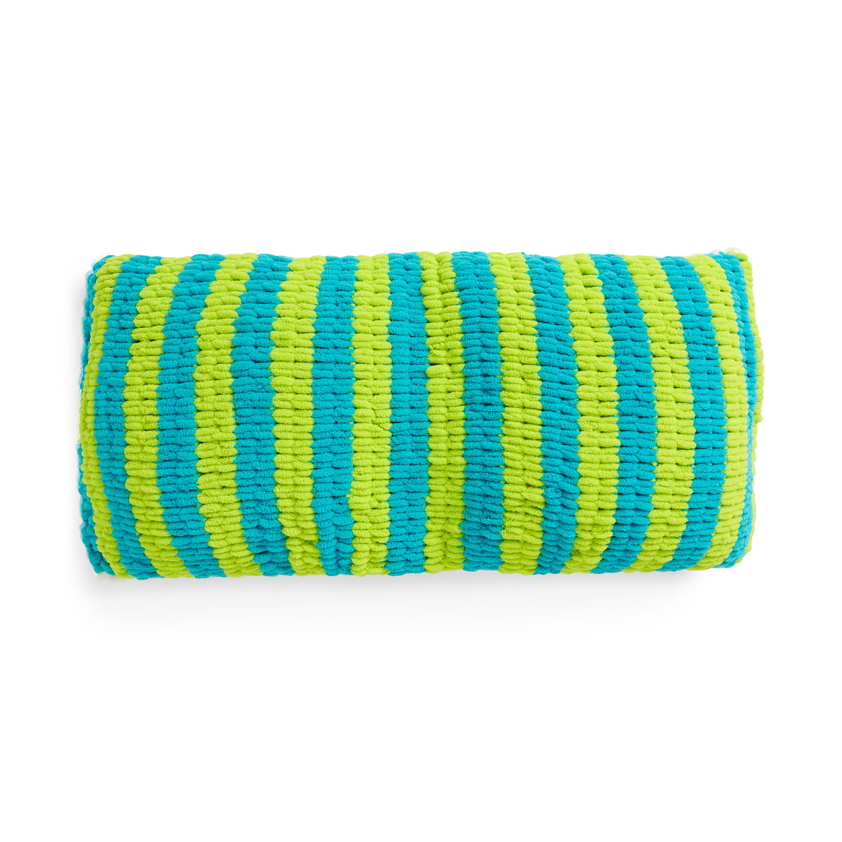 Craft Pillow made in Bernat Alize Blanket-EZ Stripes","Alize Blanket-EZ Yarn
