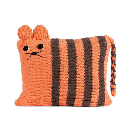 Bernat Craft EZ Kitty Pillow Craft Pillow made in Bernat Alize Blanket-EZ Yarn
