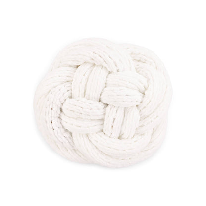 Bernat EZ Knit Sophisticated Knot Pillows White