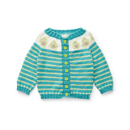 Bernat Five a Day Knit Cardigan Avocado