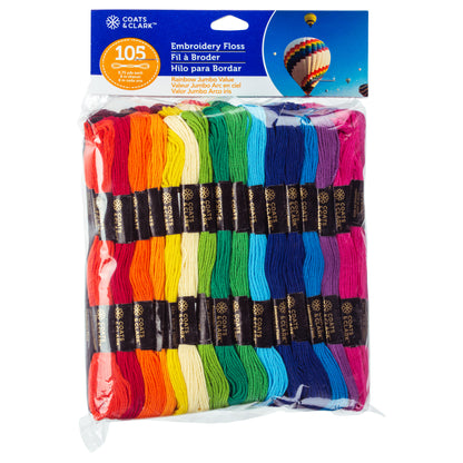 Coats & Clark Jumbo Pack Embroidery Floss Rainbow