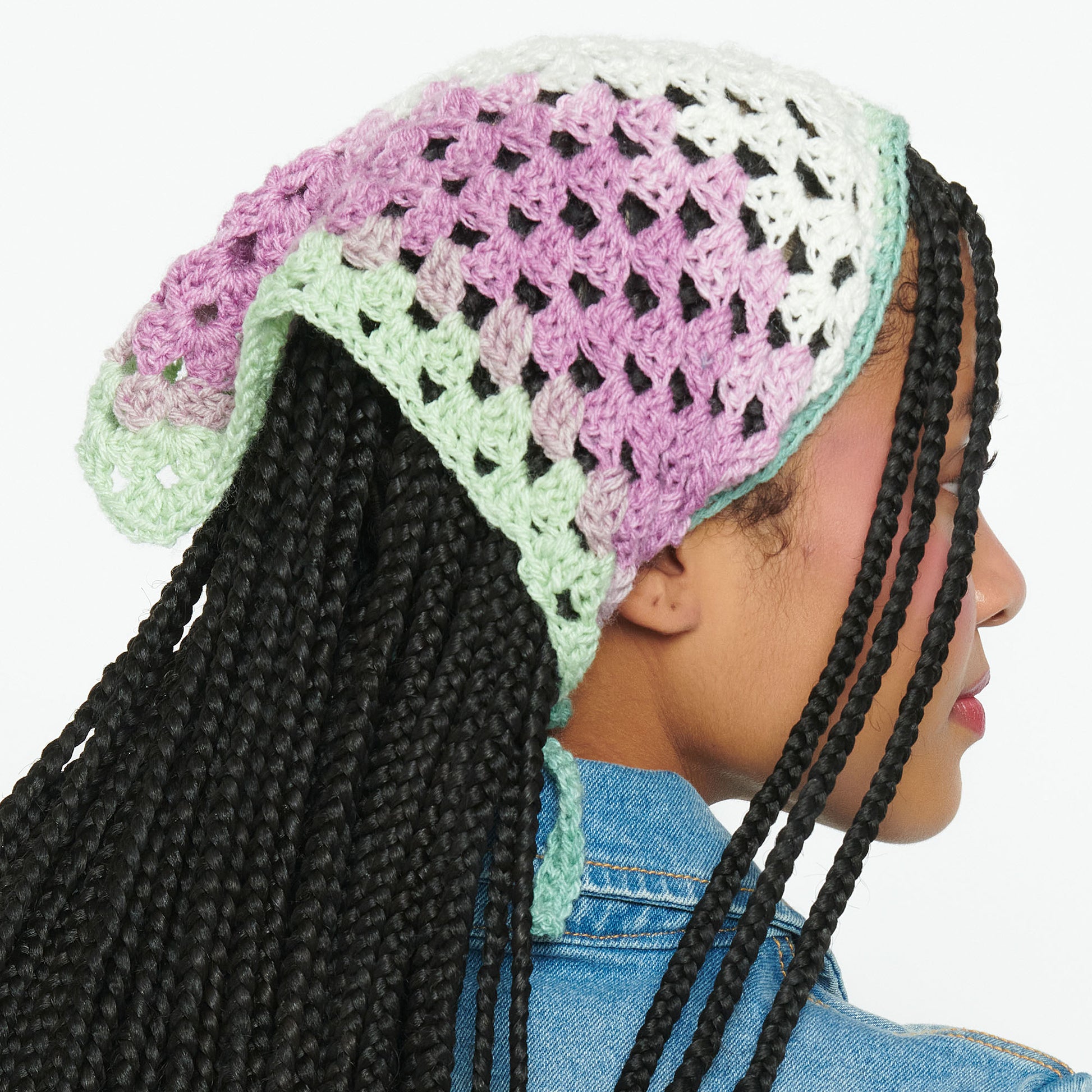 Free Caron Crochet Hair Bandana Pattern