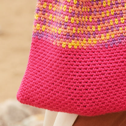 Caron Beginner Bold Crochet Tote Crochet Tote Bag made in Caron Jumbo Yarn