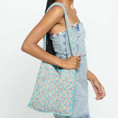 Caron Checker It Out Crochet Bag Crochet Bag made in Caron Coconut Cakes Yarn