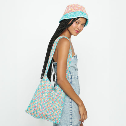 Caron Checker It Out Crochet Bag Crochet Bag made in Caron Coconut Cakes Yarn