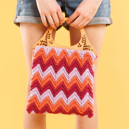 Caron Ripple Radiance Crochet Tote Crochet Tote Bag made in Caron Yarn