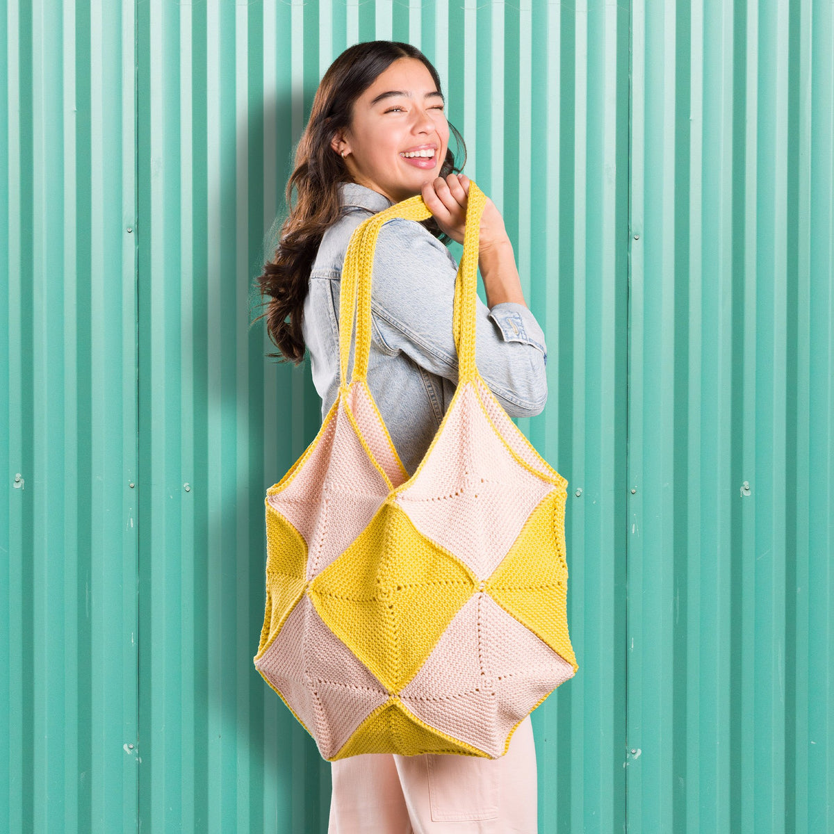 Crochet Bag made in Caron Yarn