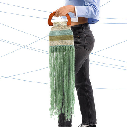 Caron Fringe for Days Crochet Bag Crochet Bag made in Caron Yarn