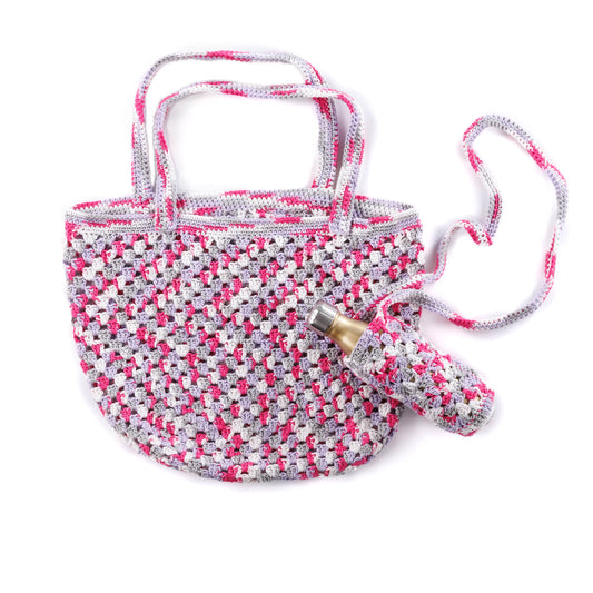 Cotton Companion Crochet Bag Set made using Caron yarn
