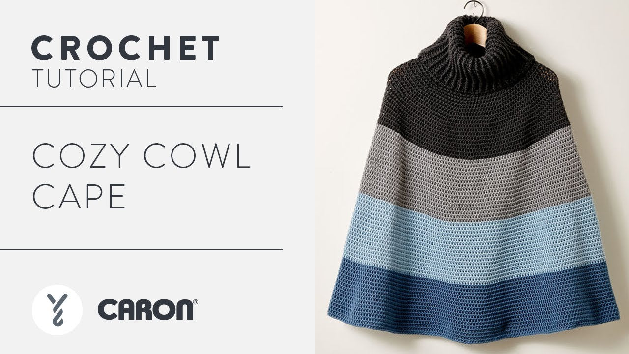 Caron Cozy Cowl Cape Crochet