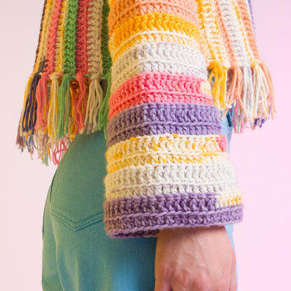 Caron For the Fringe Festival Crochet Sweater Caron For the Fringe Festival Crochet Sweater