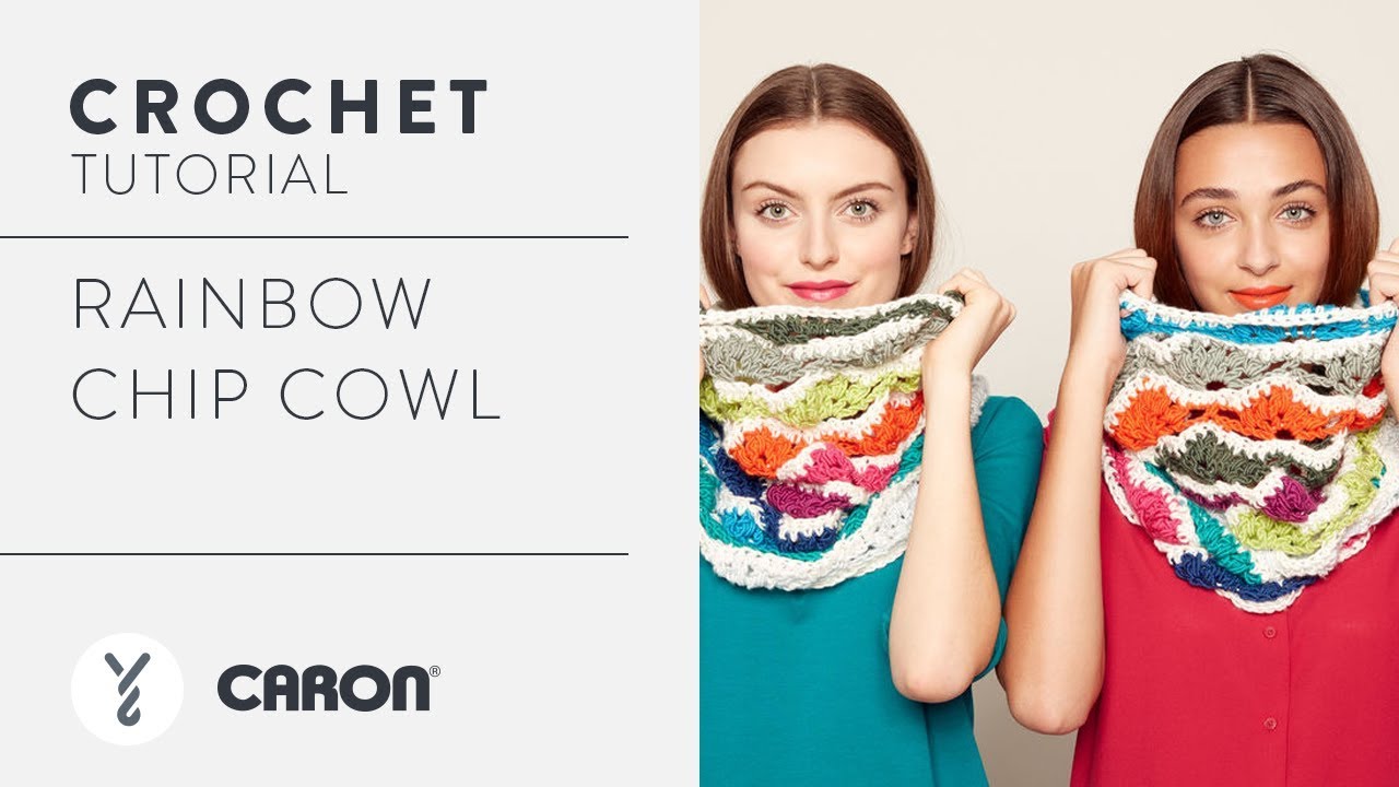 Caron X Pantone Rainbow Chip Crochet Cowl