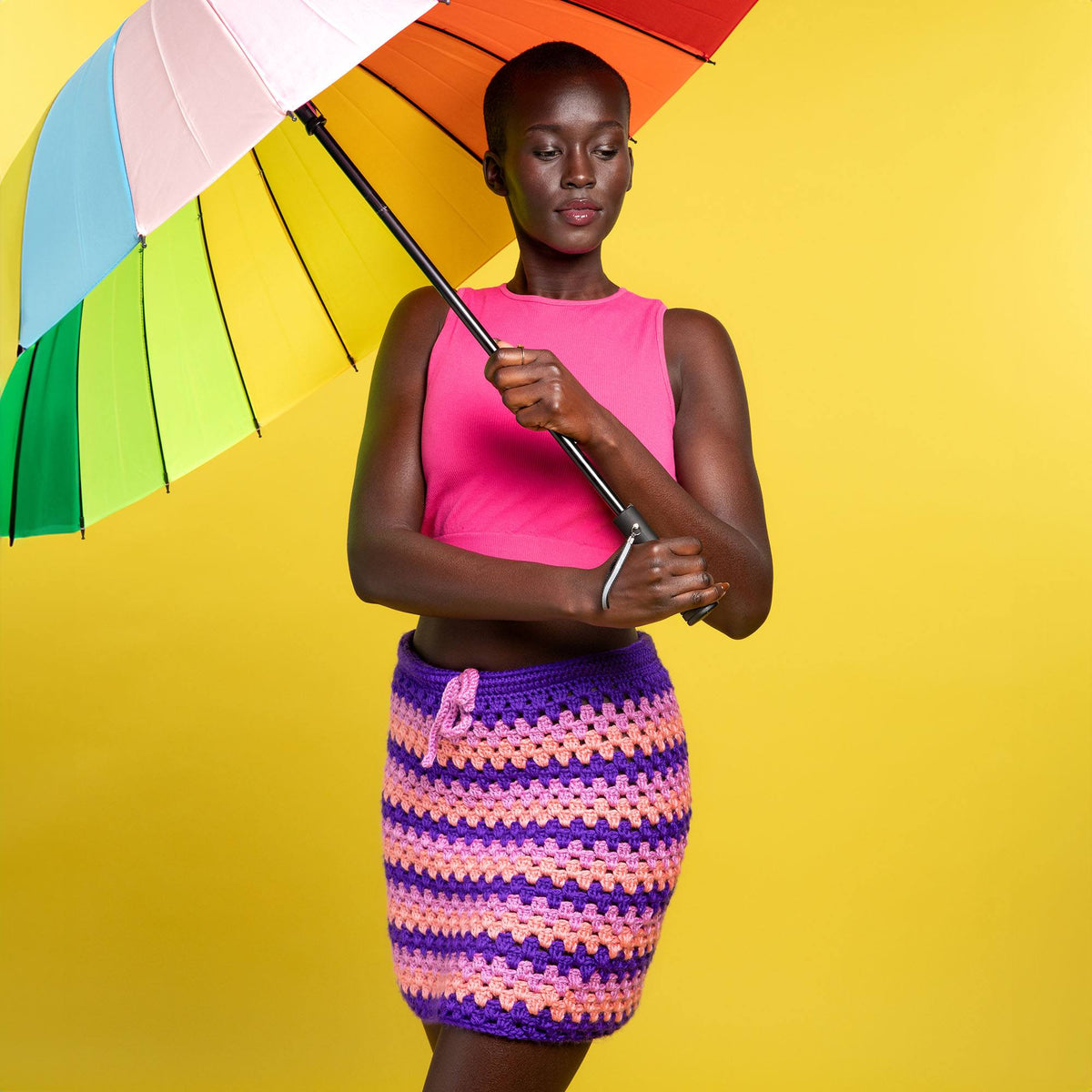 Crochet Skirt made in Caron Simply Soft Yarn