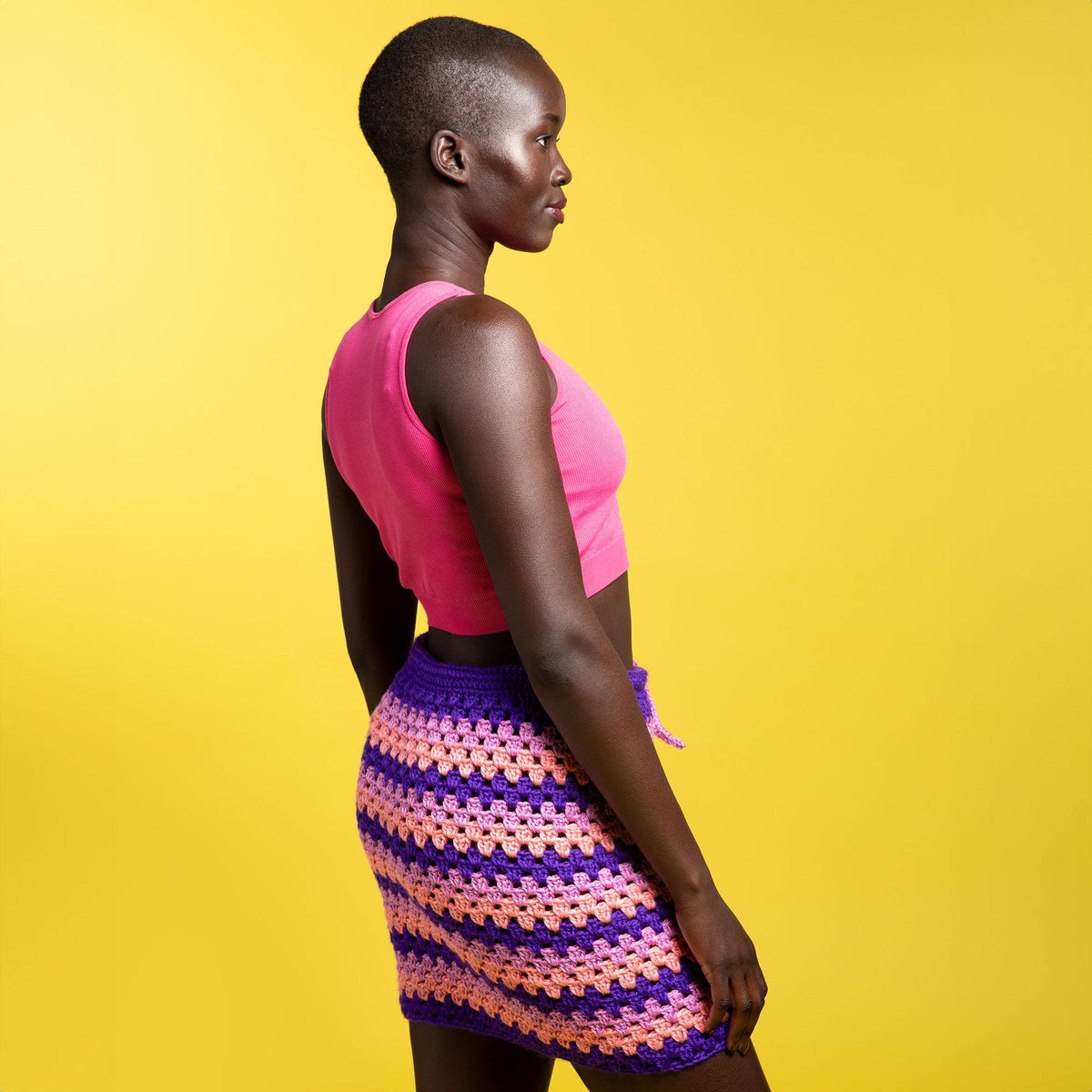 Crochet Skirt made in Caron Simply Soft Yarn