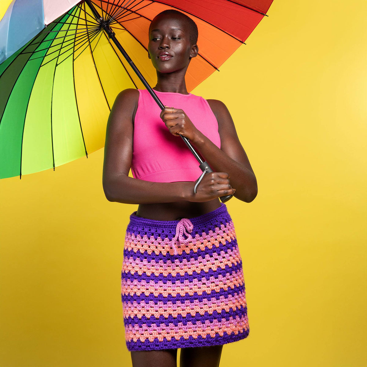 Crochet Skirt made in Caron Simply Soft Yarn