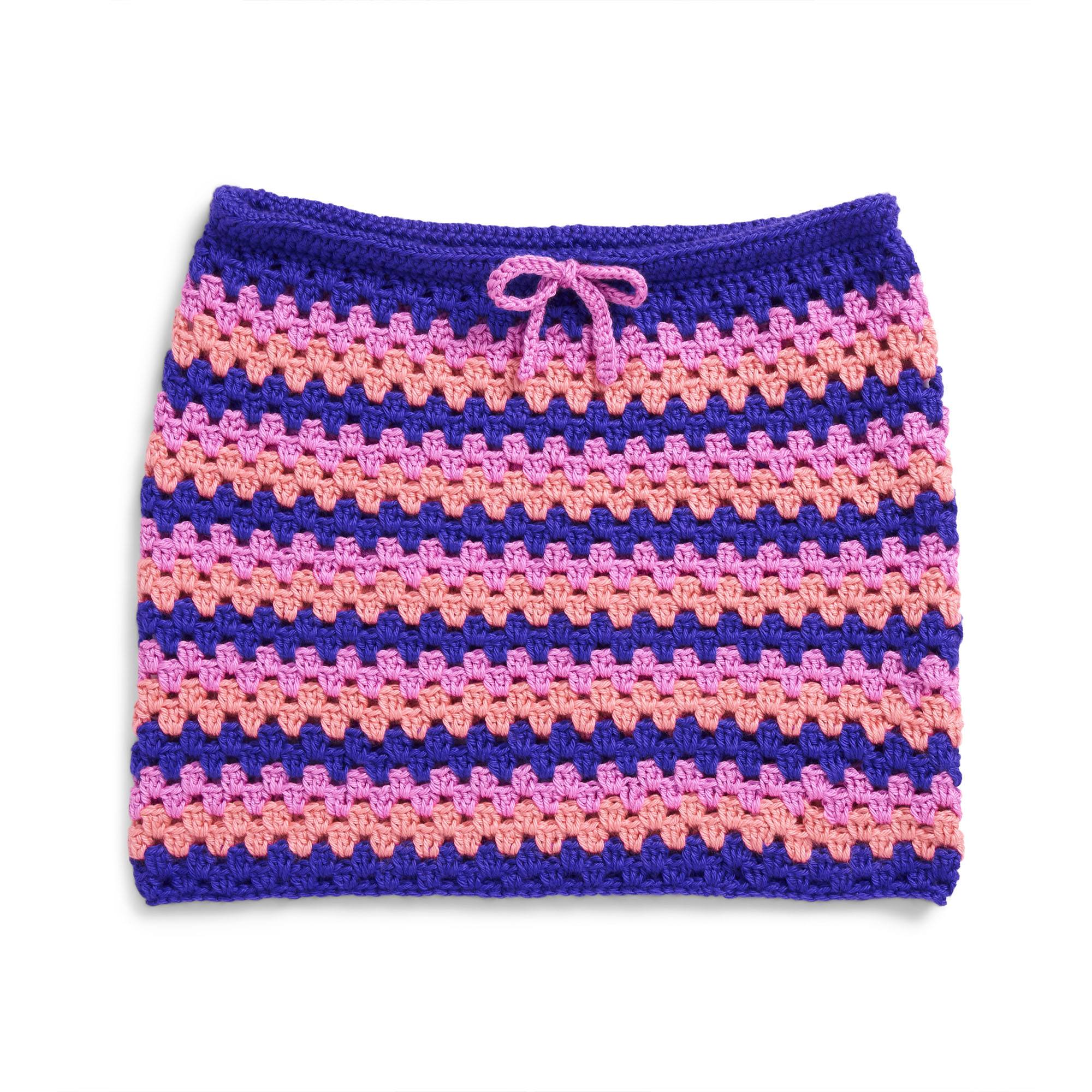 Caron Granny Clusters Crochet Skirt Pattern Pattern | Yarnspirations