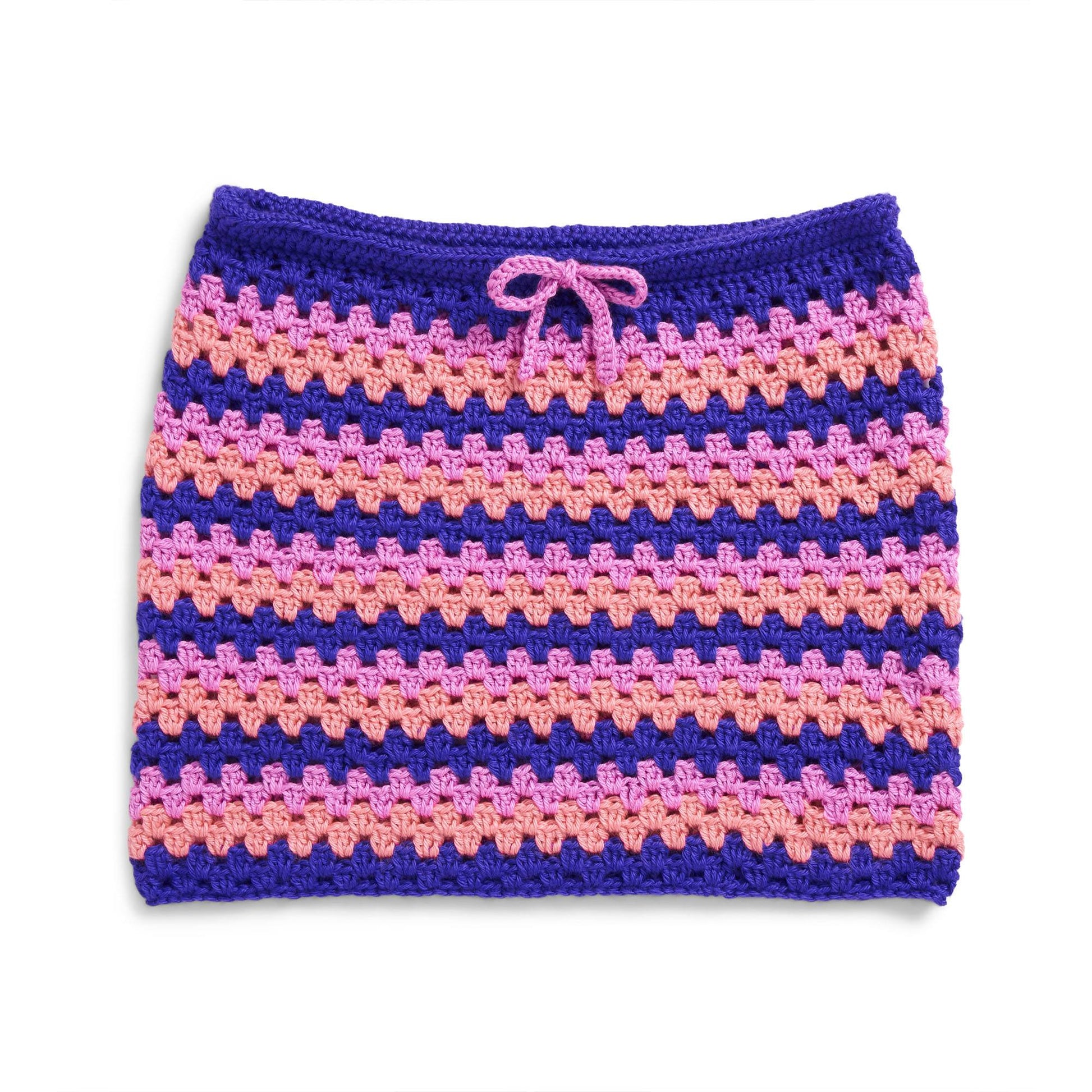 Free Caron Granny Clusters Crochet Skirt Pattern