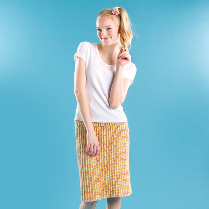 Caron Beginner Crochet Ribbed Skirt Crochet Skirt made in Caron Yarn
