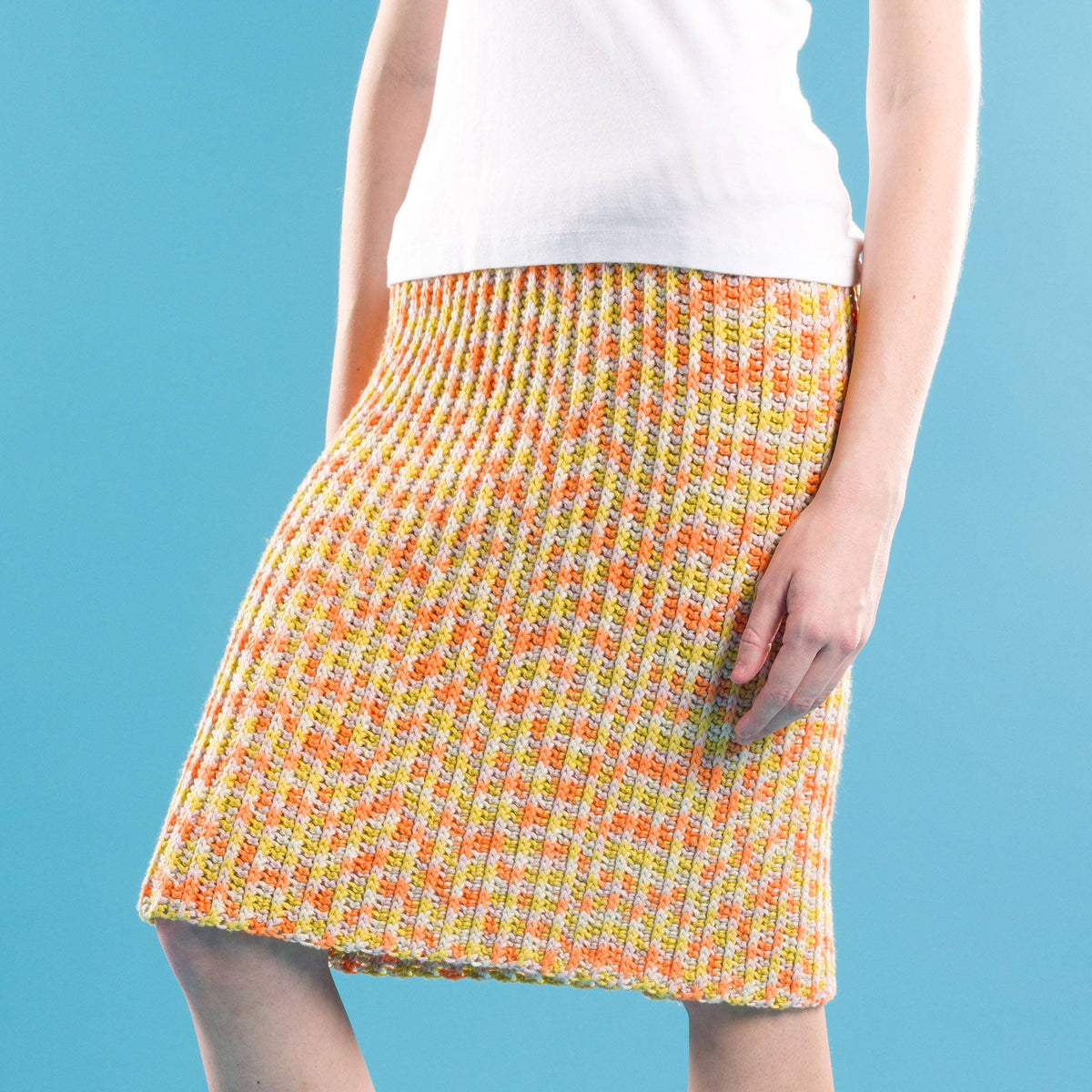 Crochet Skirt made in Caron Yarn