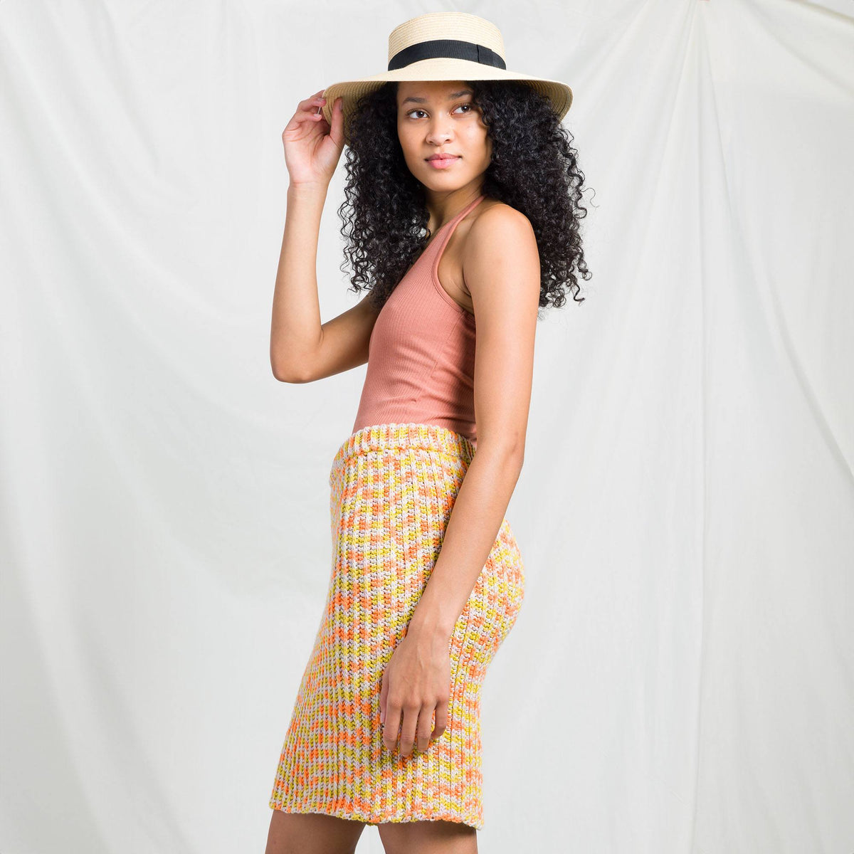 Crochet Skirt made in Caron Yarn