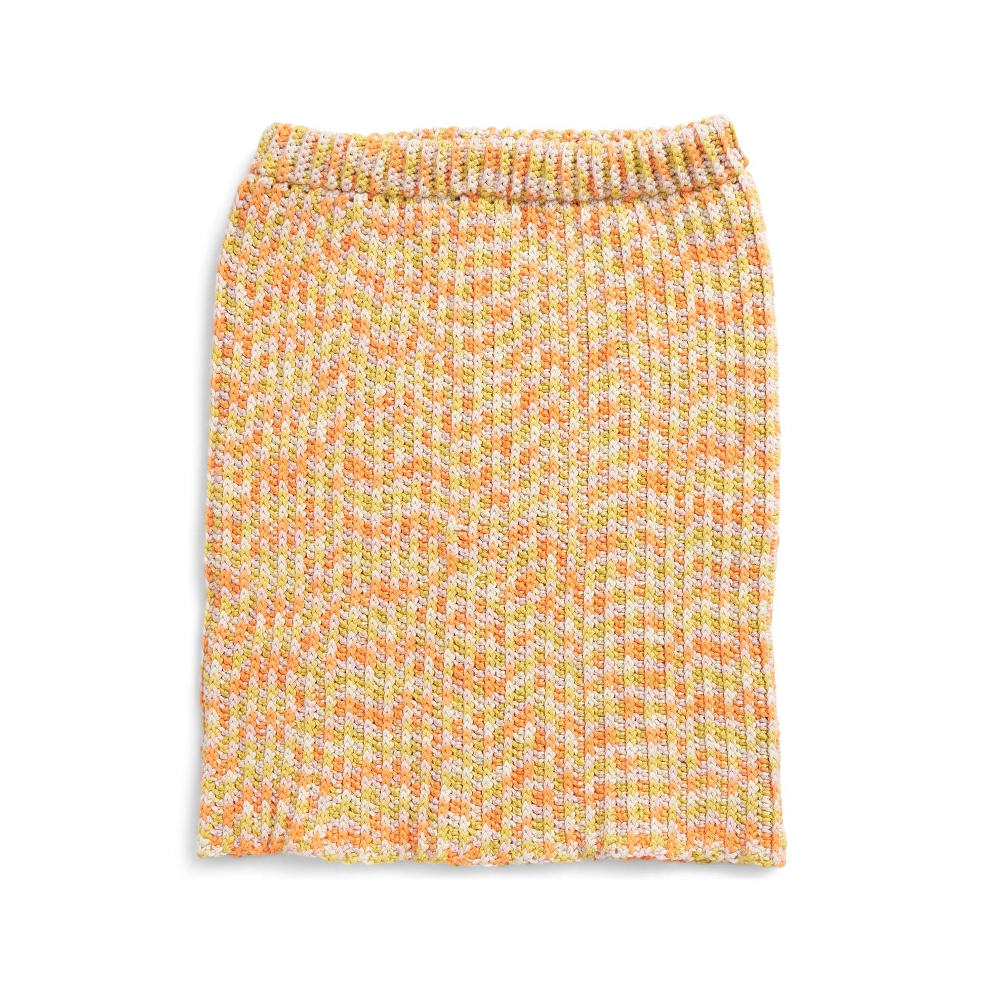 Free Caron Beginner Crochet Ribbed Skirt Pattern