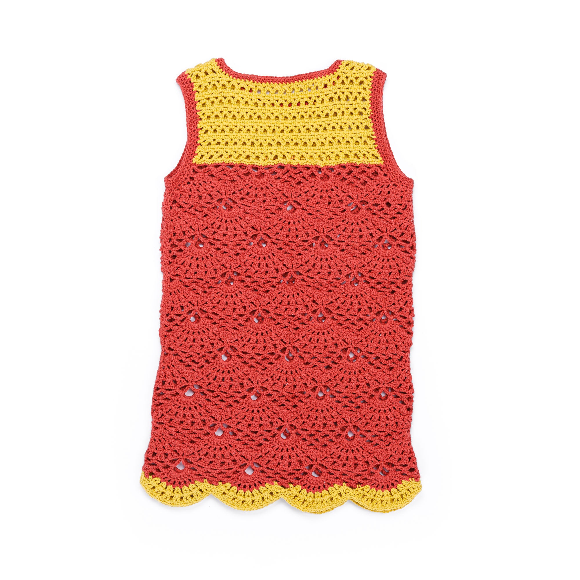 Free Intermediate Caron Short Lacy Crochet Dress Pattern