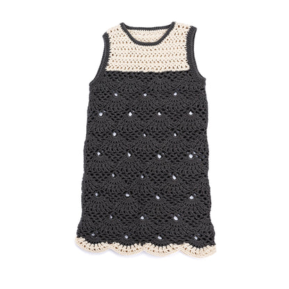 Caron Short Lacy Crochet Dress Black