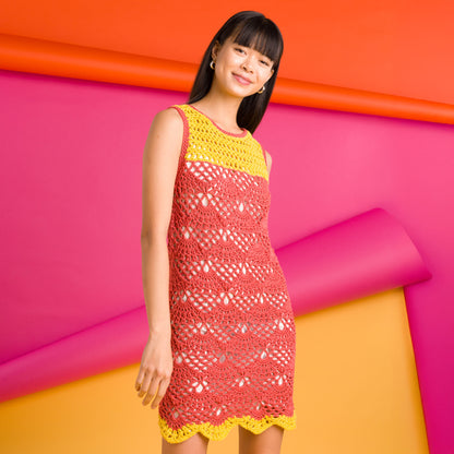 Caron Short Lacy Crochet Dress Berry Red