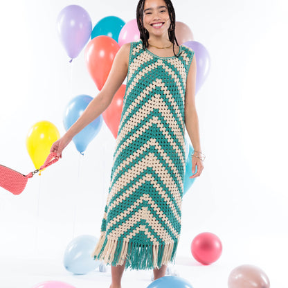 Caron Chevron Crochet Granny Dress All Variants
