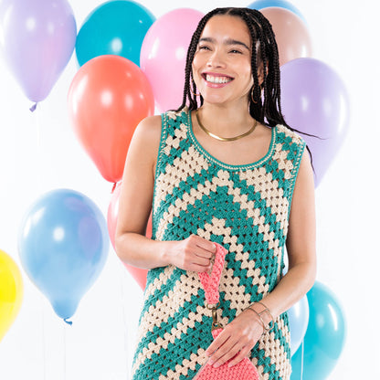 Caron Chevron Crochet Granny Dress All Variants