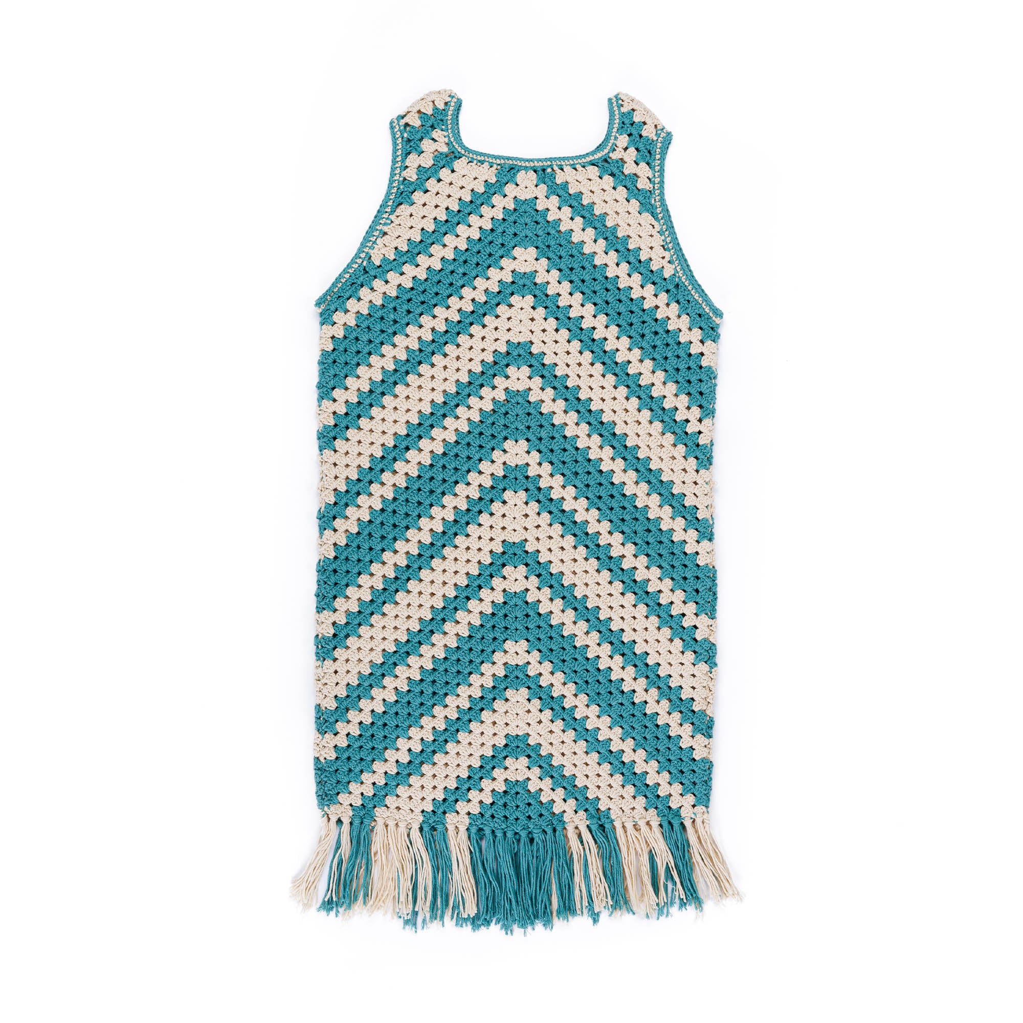 Free Easy Caron Chevron Crochet Granny Dress Pattern