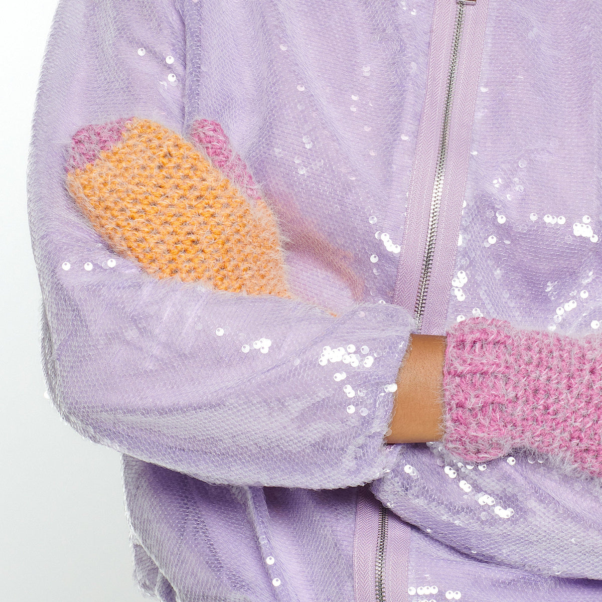 Crochet MakeMittens made in Caron Colorama Halo Perfect Phasing Yarn