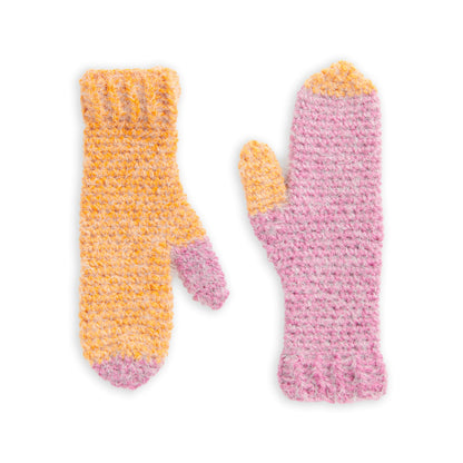 Caron Fun to Make Crochet Mittens Crochet MakeMittens made in Caron Colorama Halo Perfect Phasing Yarn