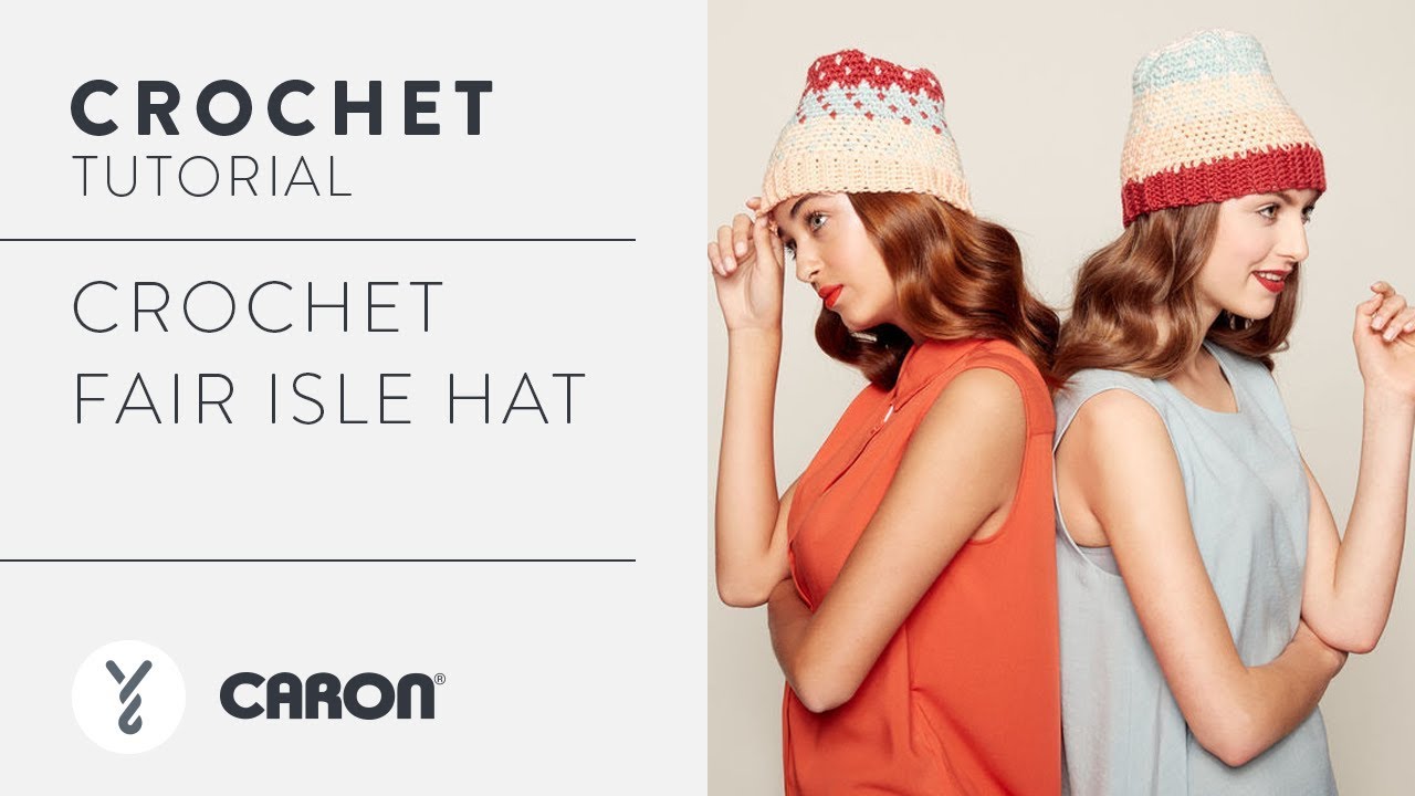 Caron X Pantone Crochet Fair Isle Hat