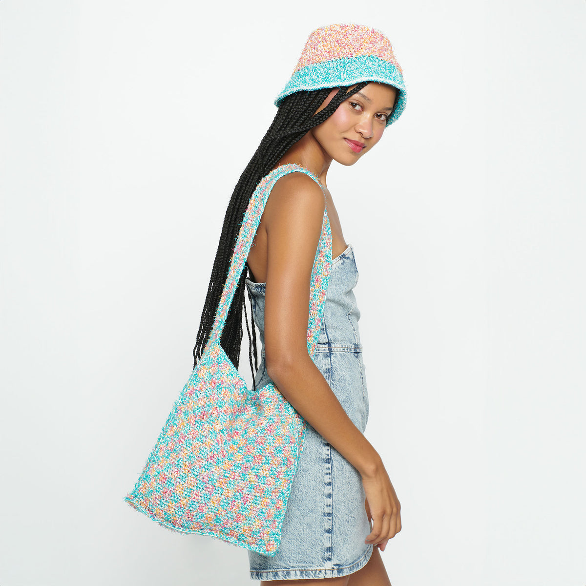 Crochet Hat made in Caron Coconut Cakes Yarn