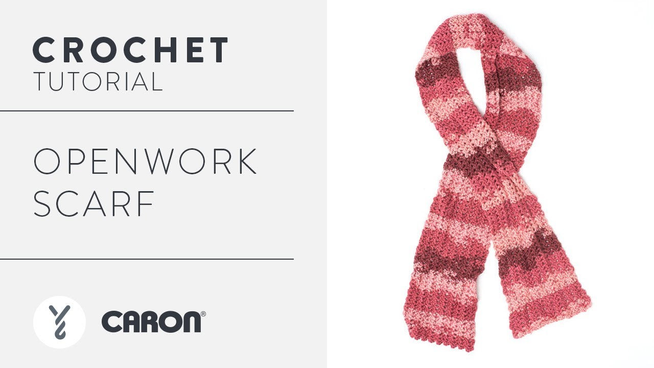 Caron Openwork Scarf Crochet