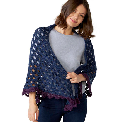 Crochet It Shawl for You Dark Country Blue