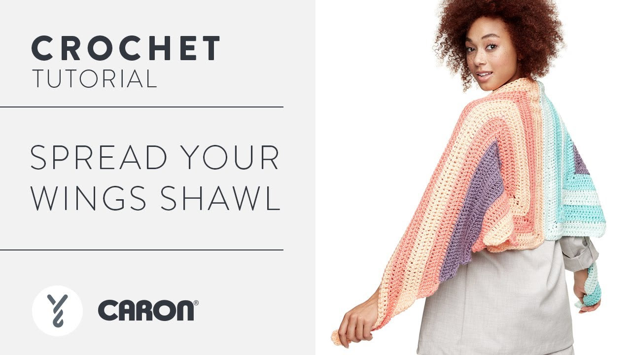 Caron X Pantone Crochet Spread Your Wings Shawl