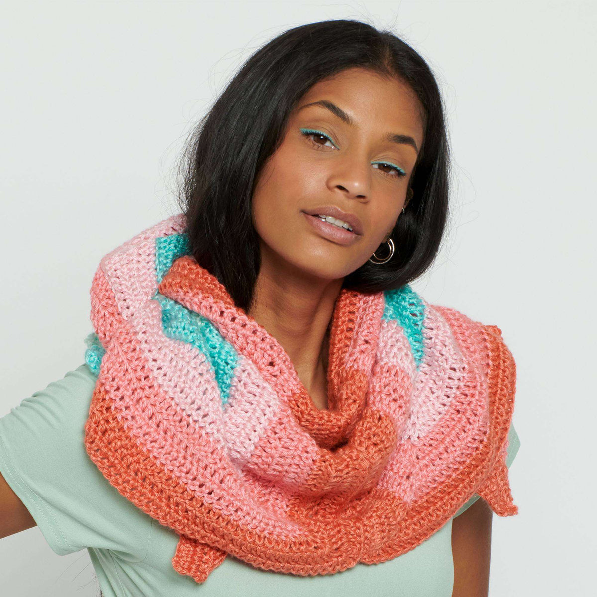 Crochet Shawl made in Caron Simply Soft Yarn