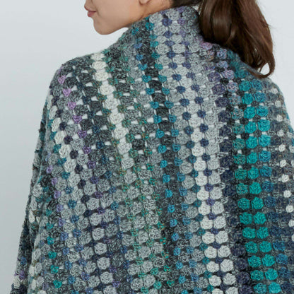 Caron Two Color Crochet Blanket Wrap Crochet Blanket Wrap made in Caron Macchiato Cake Yarn