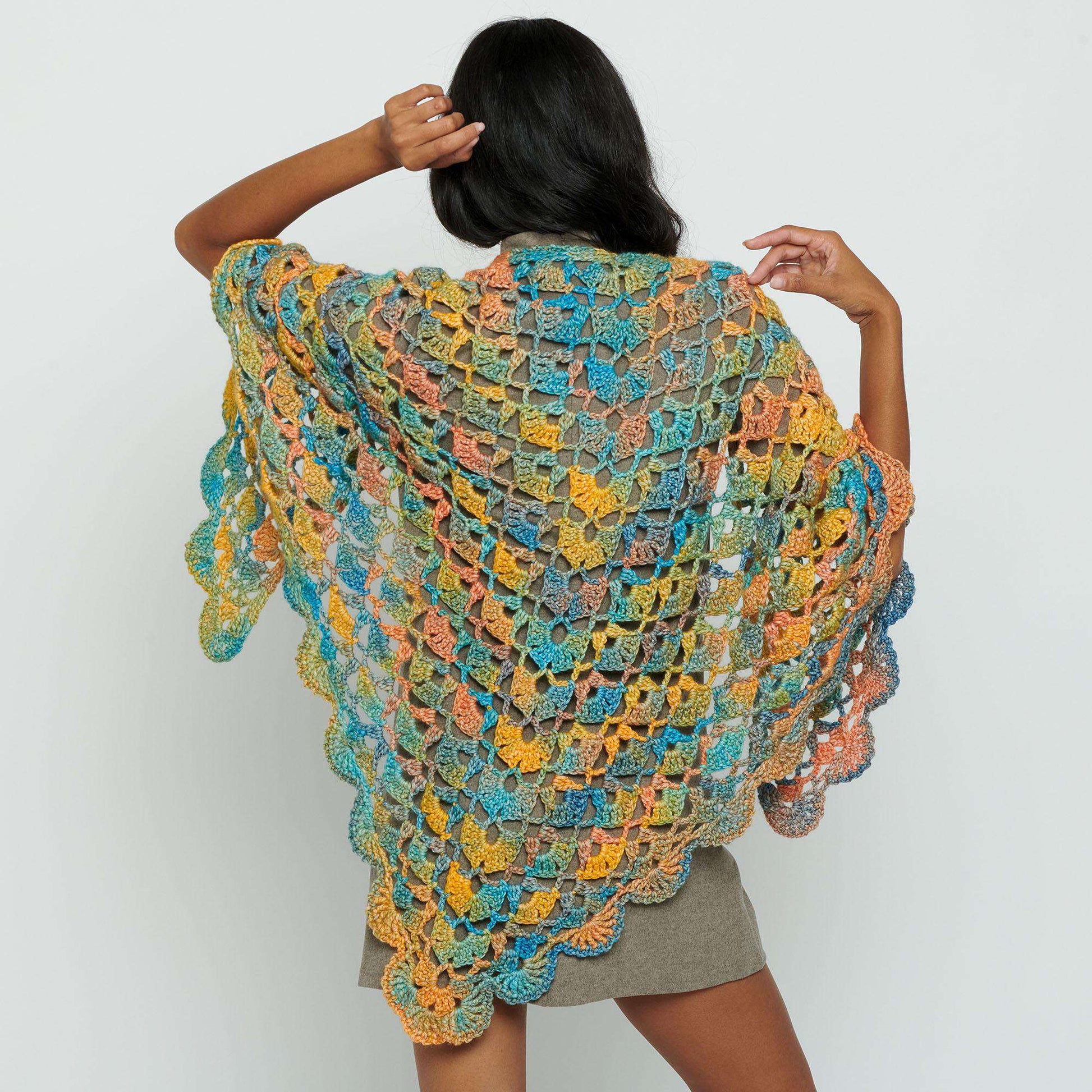 Free Caron Shells & Clusters Crochet Shawl Pattern