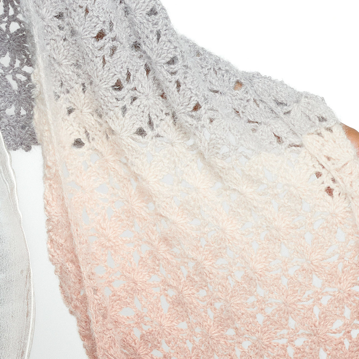 Crochet Shawl made in Caron Colorama Halo Perfect Phasing Yarn