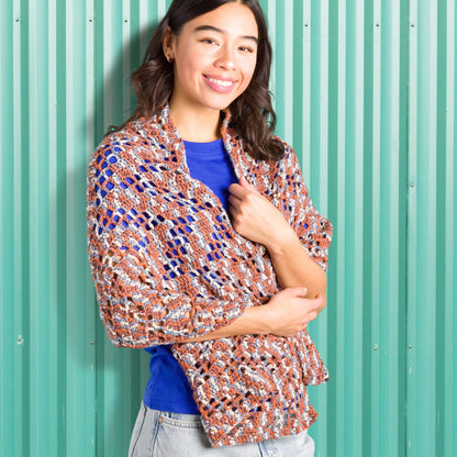 Caron Lacy Zig Zag Crochet Shawl Crochet Shawl made in Caron Yarn