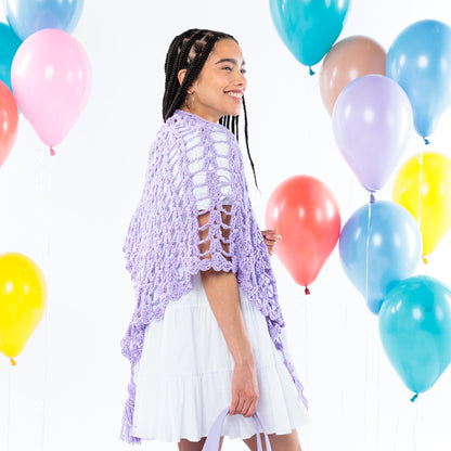 Caron Wrapped in Luxury Crochet Shawl Dusted Lilac