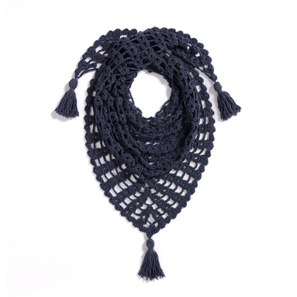 Caron Wrapped in Luxury Crochet Shawl Midnight Blue