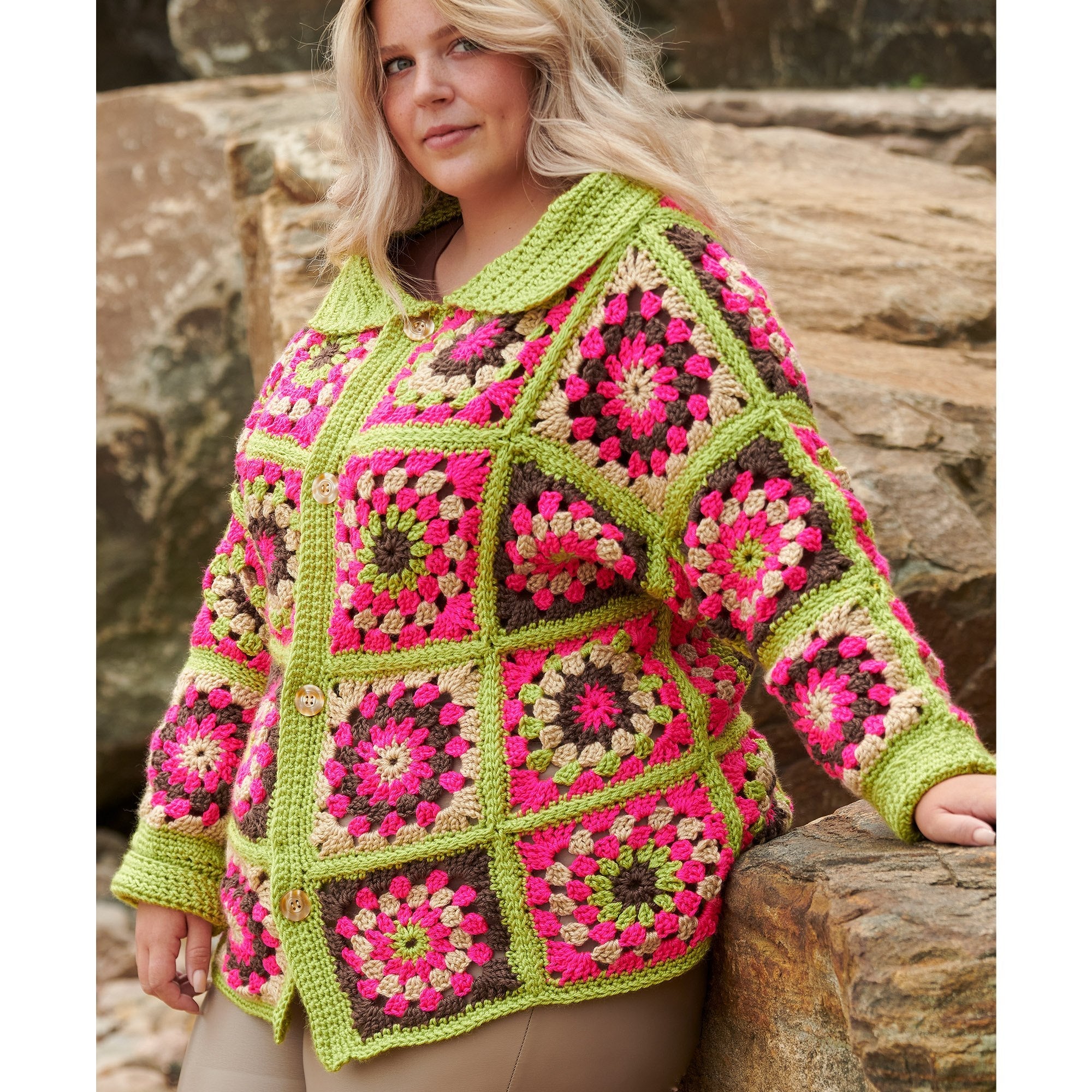 Free Easy Caron Bright Bold Granny Square Cardigan Crochet Pattern Free Easy Caron Bright Bold Granny Square Cardigan Crochet Pattern