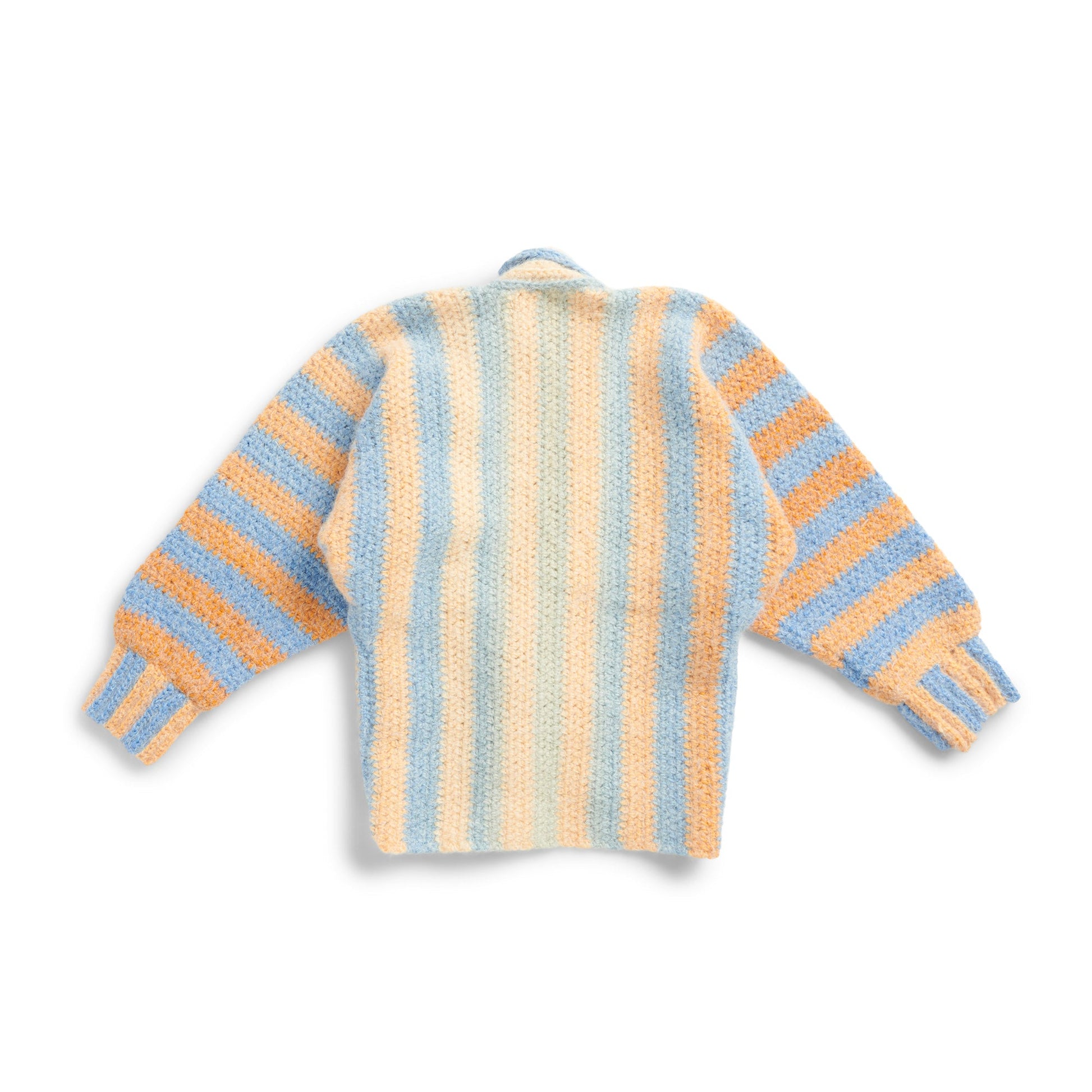 Free Caron Vertical Stripes Crochet Cardigan Pattern