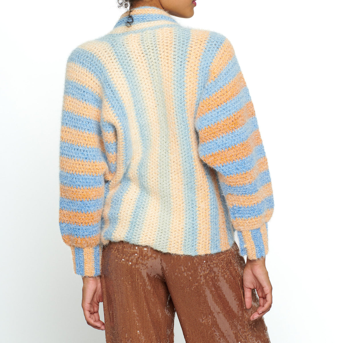 Crochet Cardigan made in Caron Colorama Halo Perfect Phasing Yarn