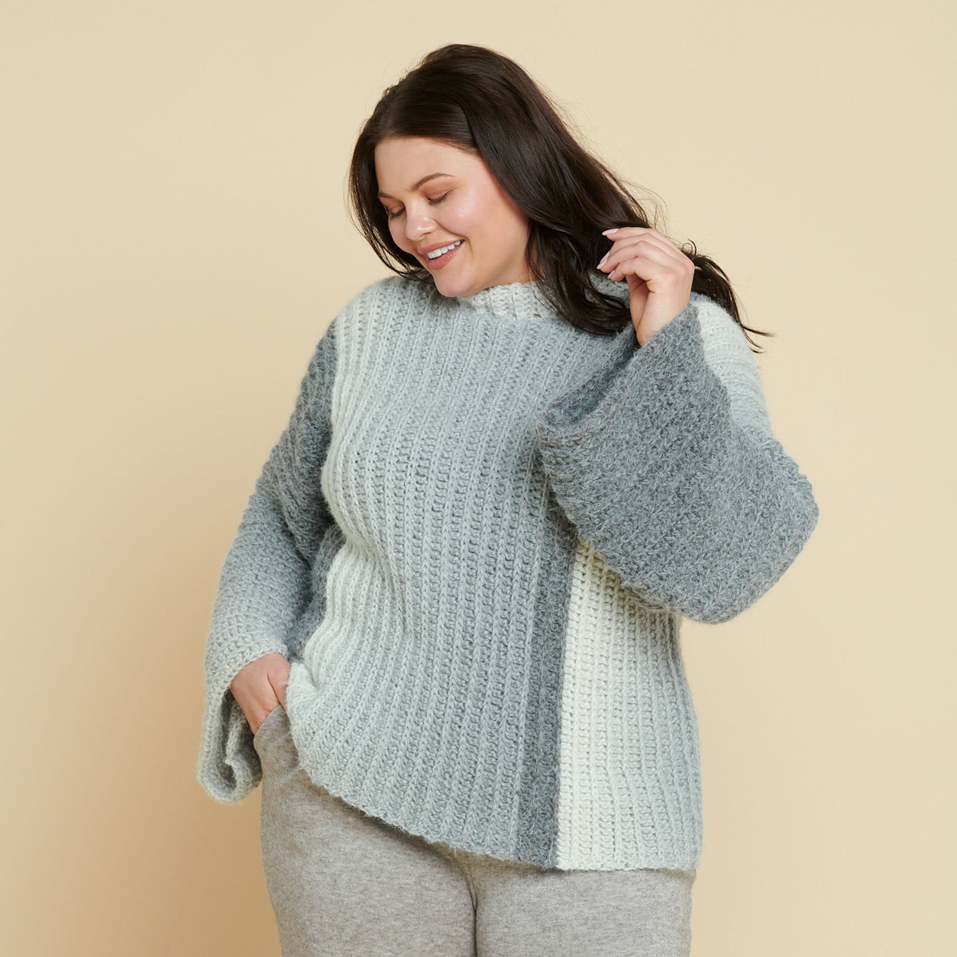 Free Caron Crochet Slounge Pullover Pattern