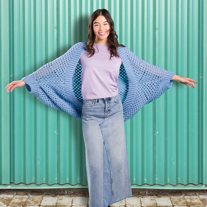 Caron Crochet Granny Square Cocoon Crochet Bunting made in Caron Colorama Bamboo Blend Yarn